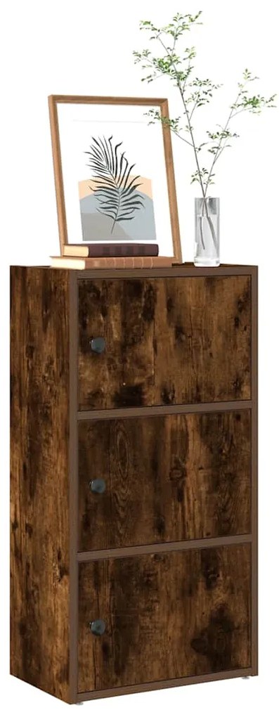 vidaXL Bibliotecă, stejar fumuriu, 40x24x77 cm, lemn prelucrat