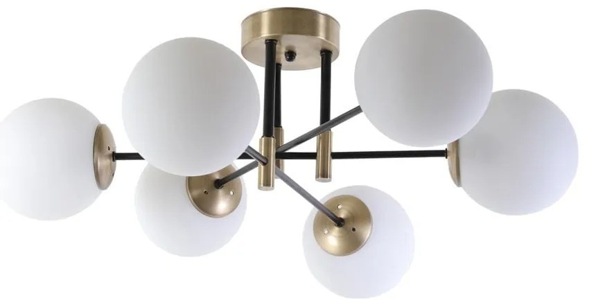 Plafonieră albă/aurie cu abajur din sticlă ø 15 cm Dolunay – Opviq lights