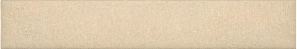 vidaXL Tăblie de Pat pentru Perete 12 pcs Crem 90 x 15 cm țesătură