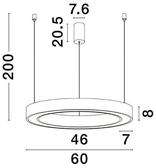 Pendul LED dimabil design modern MORBIDO alb