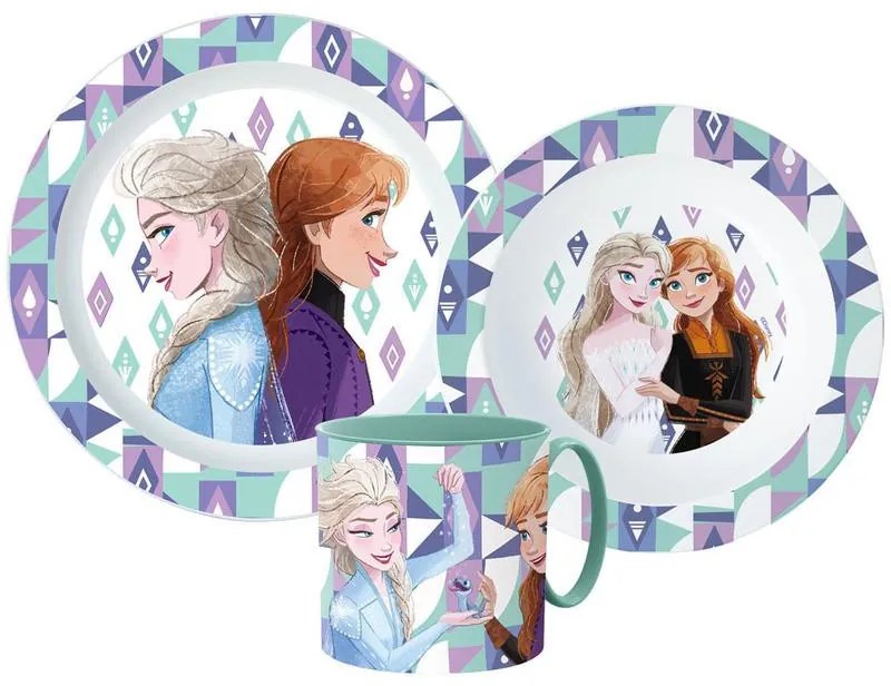 Disney Regatul de gheață Set de veselă Ice Magic, set micro plastic cu cană de 265 ml