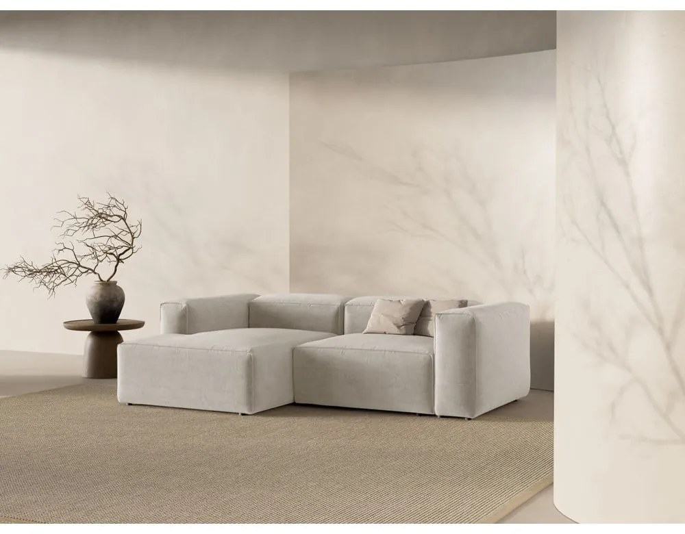 Colțar bej (cu colț pe partea stângă/cu șezlong) Bergamo – Cosmopolitan Design