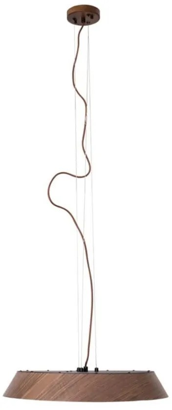 Pendul, Lustra LED din lemn design scandinav Tamago Dark Walnut