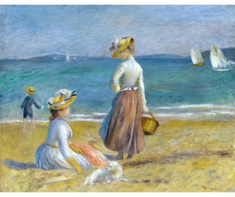 Reproducere tablou Auguste Renoir - Figures on the Beach, 50 x 40 cm