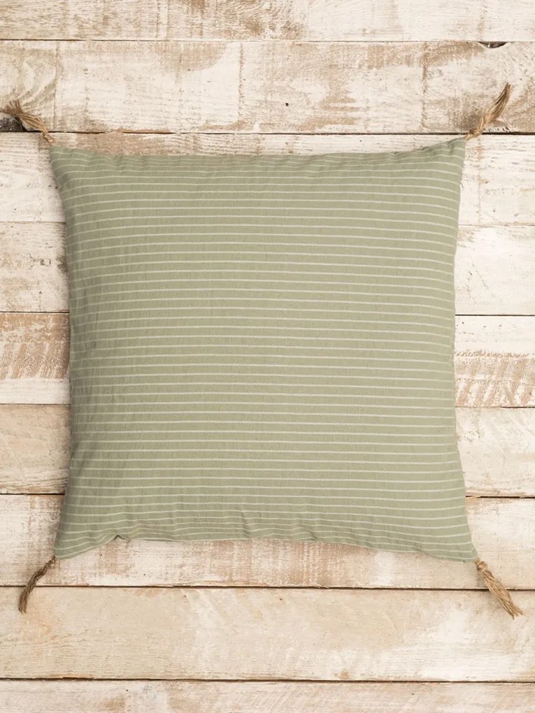Perna decorativa, din bumbac si iuta naturala, Jut 45x45cm