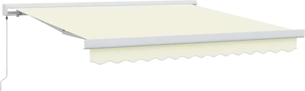 vidaXL Cortina Retractabilă Crem 300 x 250 cm Stofă și Metal