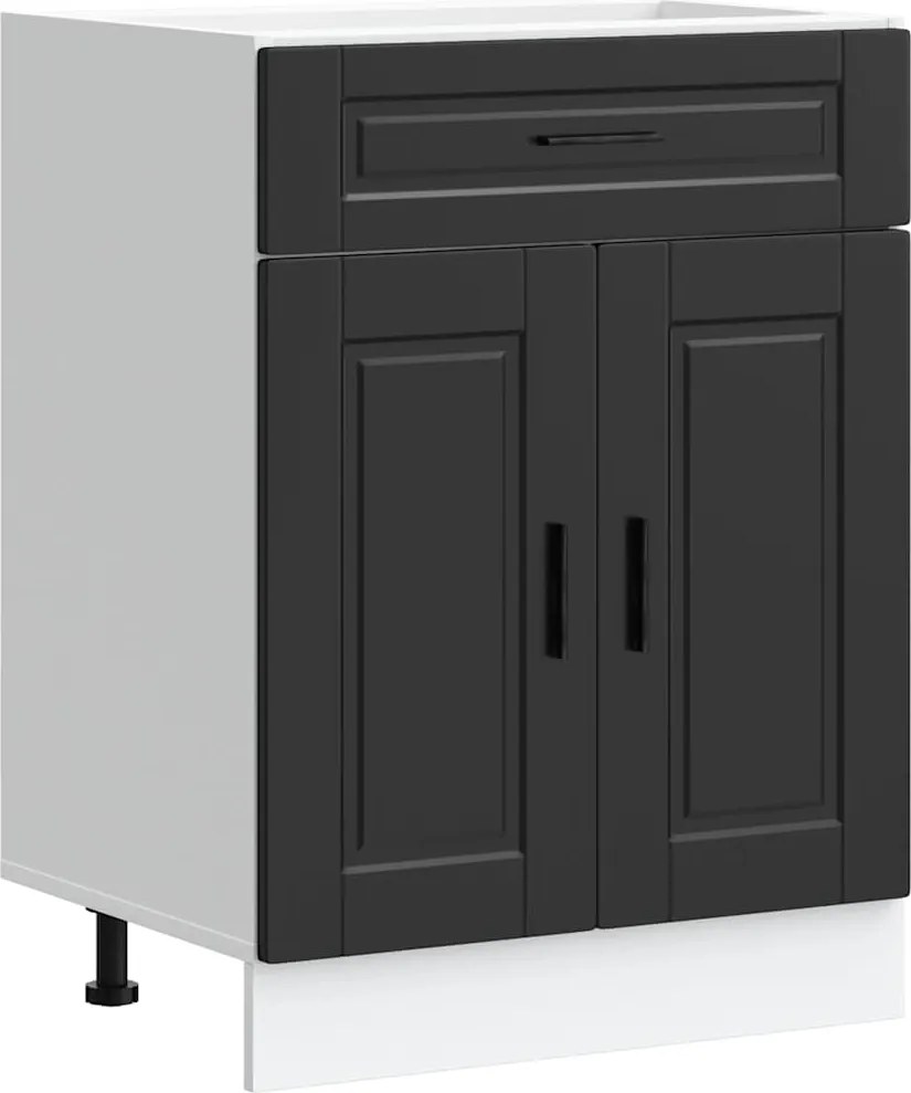 vidaXL Dulap de bază de bucătărie „Porto” din lemn negru prelucrat