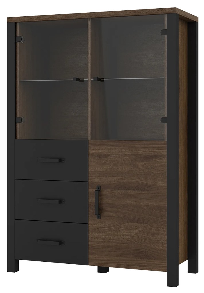 Vitrină Oralee Typ 44 (okapi + negru mat). 1042090