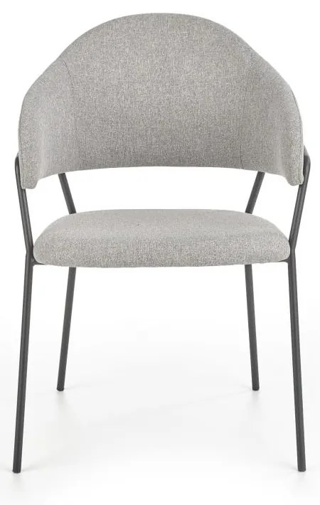 Scaun de bucaterie Derrick, gri/negru