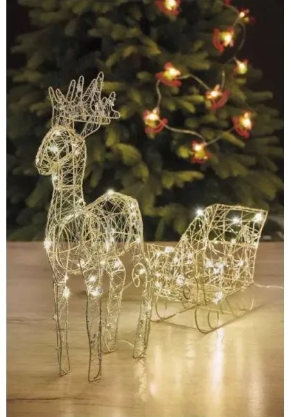 Decorațiune LED de Crăciun LED/3xAA alb cald