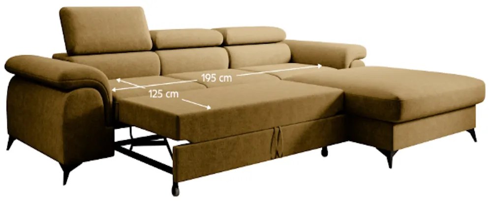 Coltar extensibil, GLOBAL443 - dreapta mustar