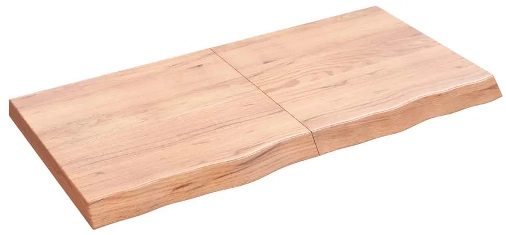 vidaXL Raft de perete maro deschis 120x60x(2-6) cm lemn stejar tratat
