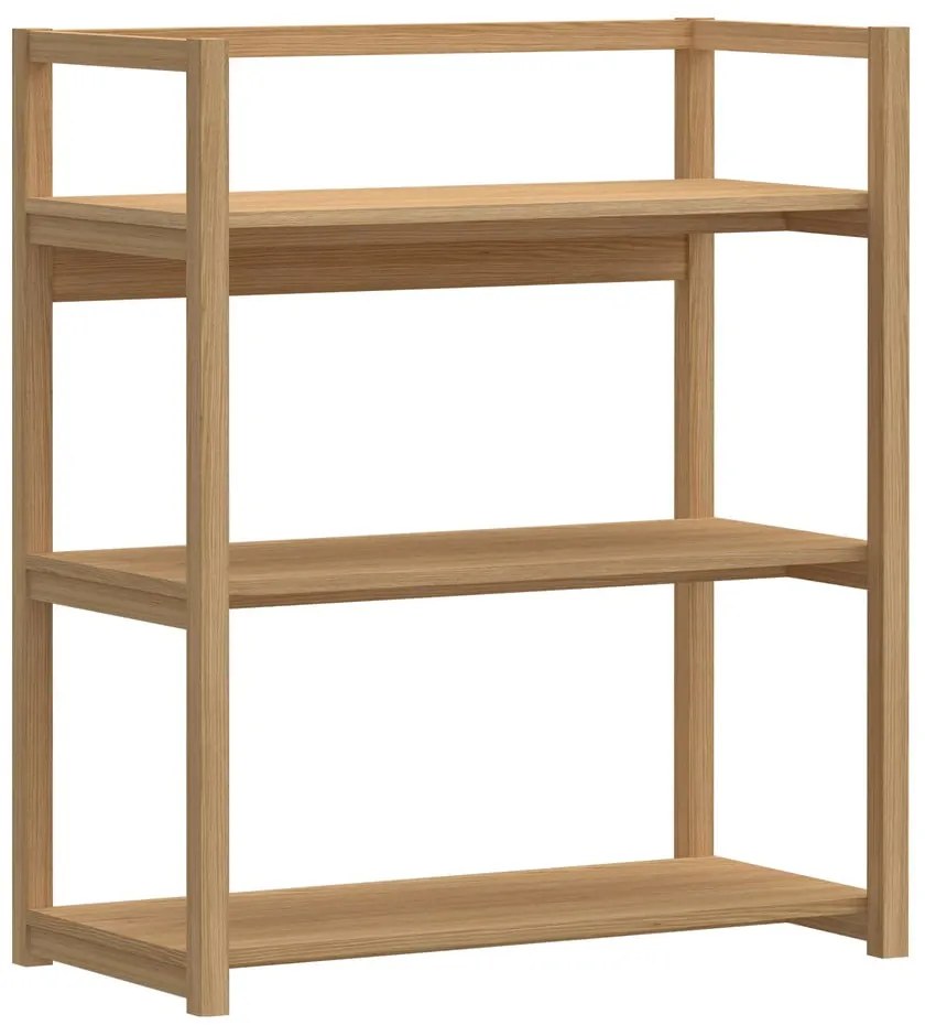 Bibliotecă în culoare naturală cu aspect de lemn de stejar 80x93x40 cm Ludza – Actona