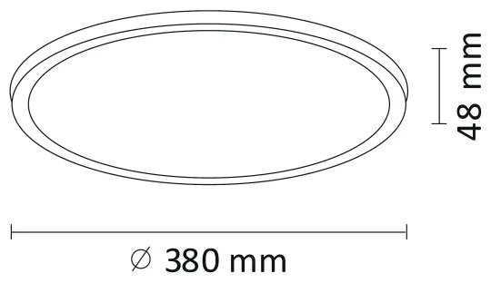 Plafonieră LED WOODY LED/24W/230V d. 38 cm