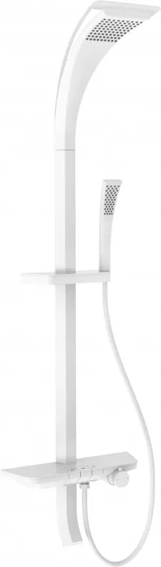 Mexen Sonic set de duș montat pe perete cu duș de ploaie și baterie, alb - 78110-20