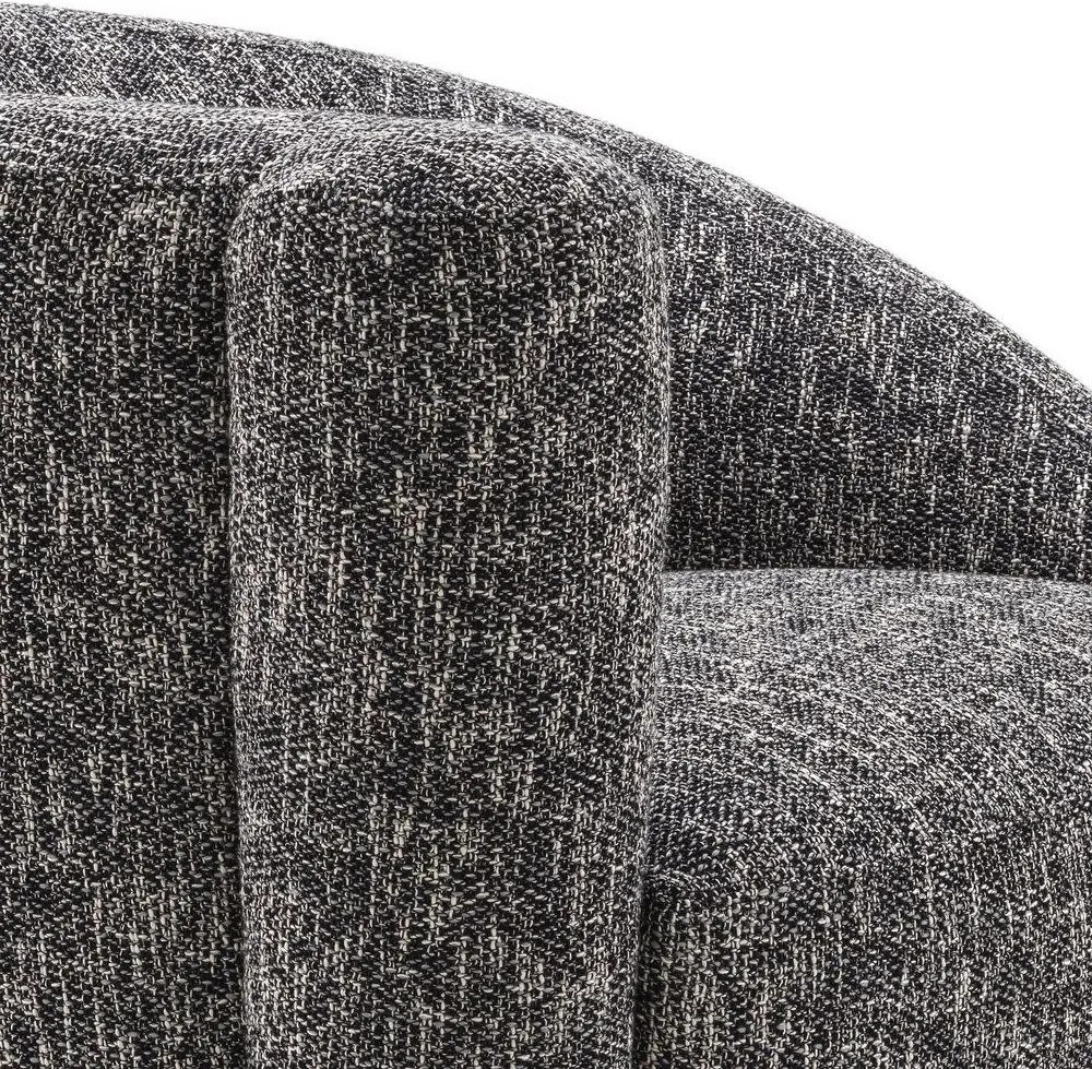 Fotoliu pivotant design elegant LUX Colin left, cambon negru 115434 HZ