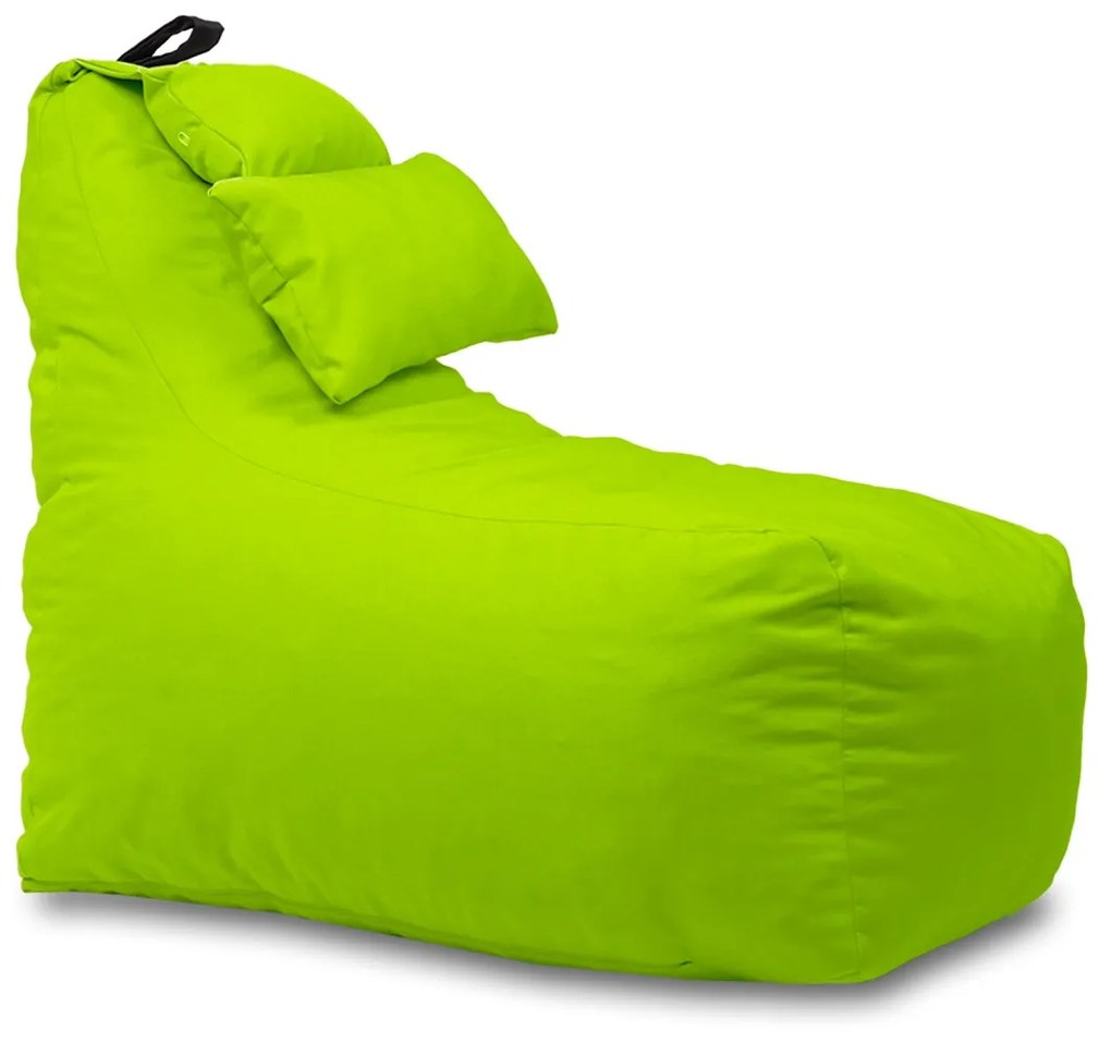 Fotoliu puf, Pufrelax Miraggio, perna inclusa, material impermeabil, Green Neon