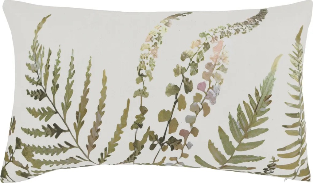 Fata de perna off white, din bumbac, model floral, 50x30cm, Aix
