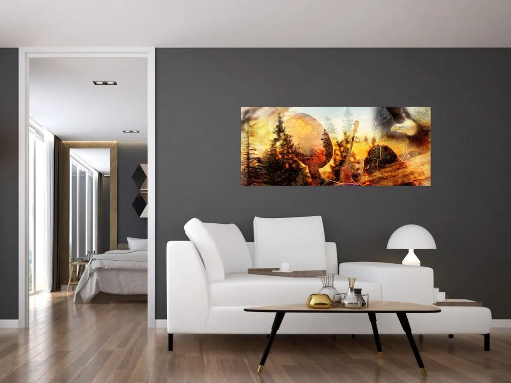 Tablou - Motiv șamanic (120x50 cm)