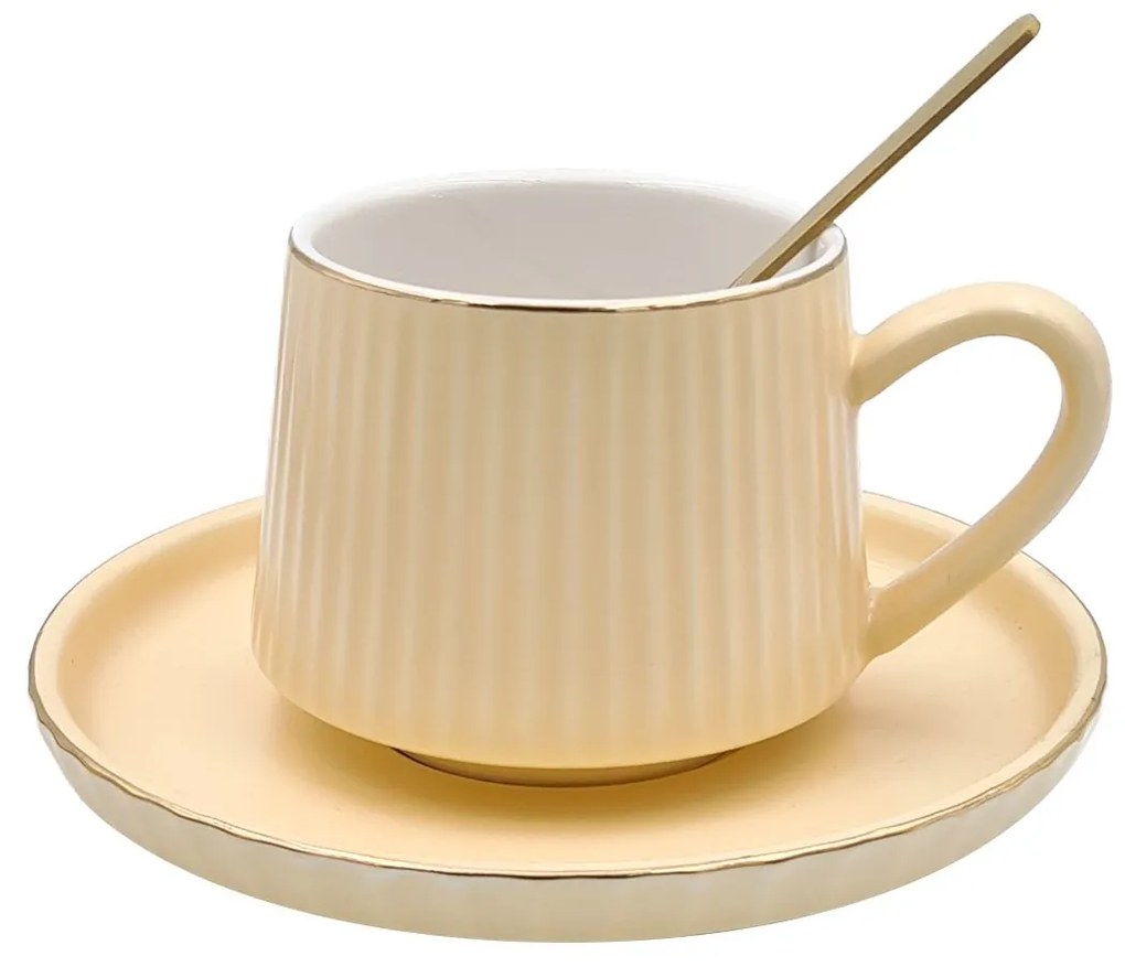 Set Ceasca, Farfurie si Lingurita, STYLE, 180 ml