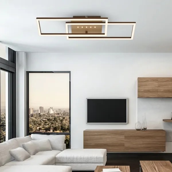 Brilo - Plafonieră dimabilă LED/30W/230V 3000K maro