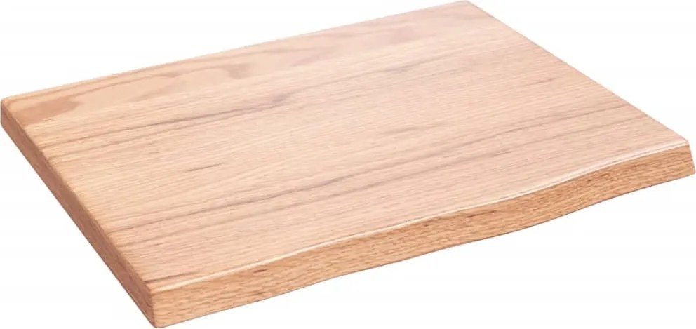 vidaXL Blat de baie, maro deschis, 40x30x2 cm, lemn masiv tratat