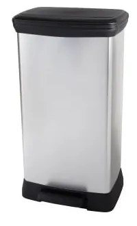 Coș cu pedală din plastic pentru sortare deșeuri 23+23 l Deco - Curver