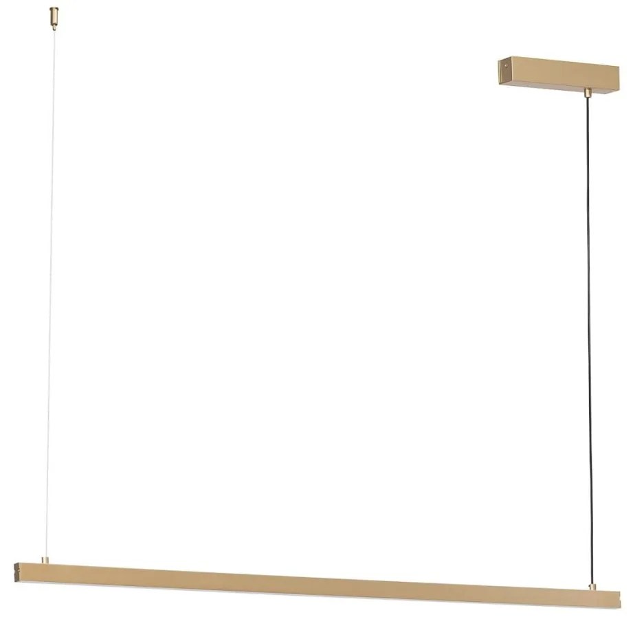 Lustra suspendata LED, 120cm, Otel, Auriu, MIAMI
