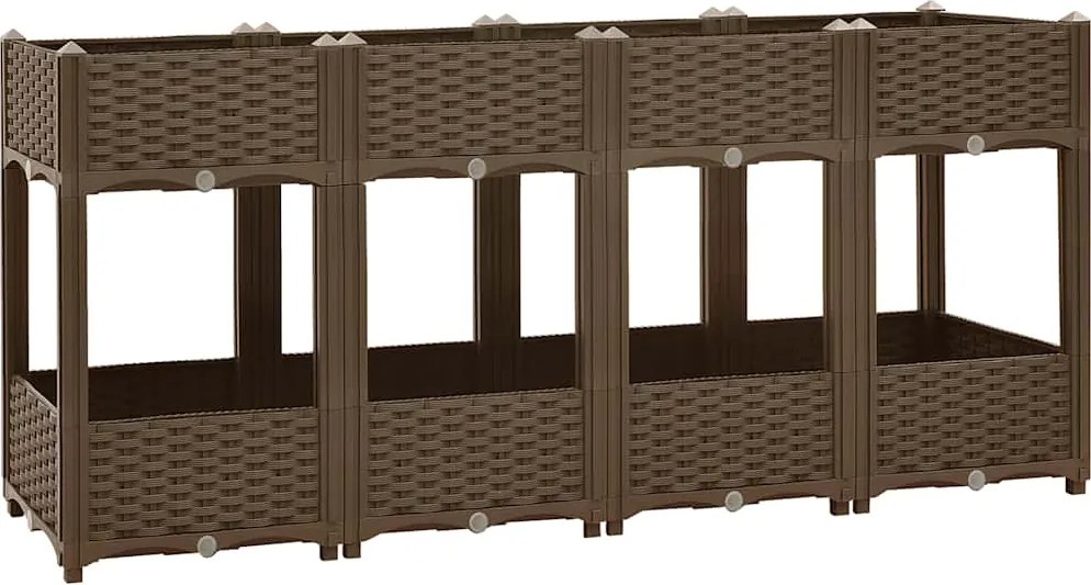 vidaXL Strat înălțat, 160x40x71 cm, polipropilenă