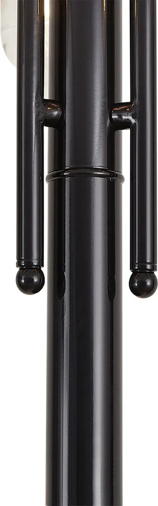 Lampă modernă de exterior neagră cu cupru 235cm 3 lumini IP44 - Kansas