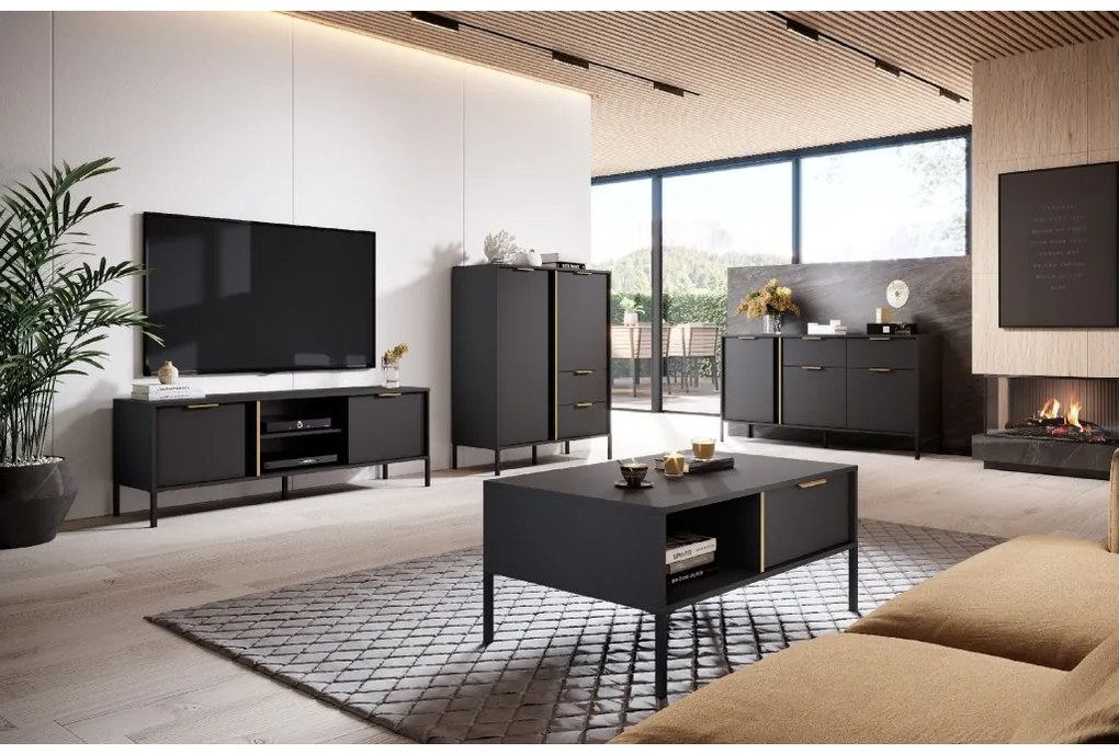 Stel multifunctional antracit LARS 203 3D RTV