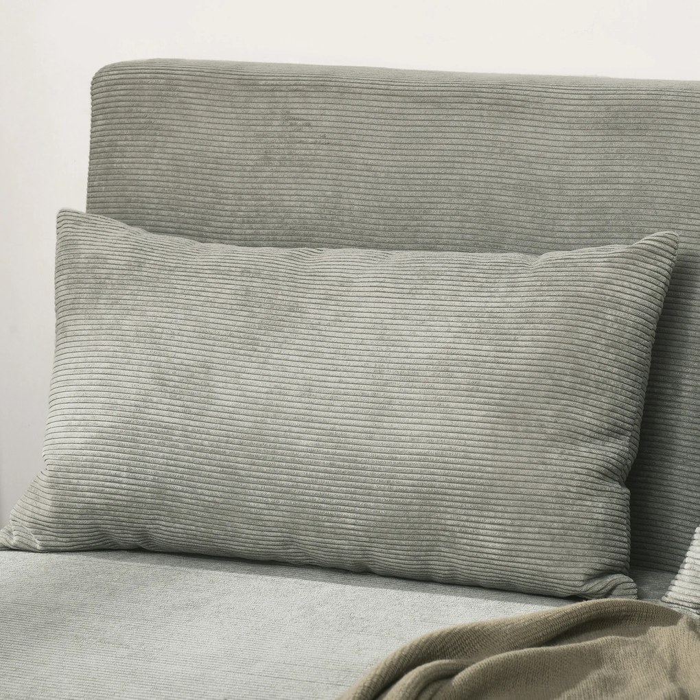 HOMCOM Canapea Extensibila cu 2 Locuri, Gri | Aosom Romania