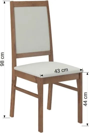 Scaun tapitat. din lemn, K68, ADRK Furniture (Culoare: Nuc inchis)