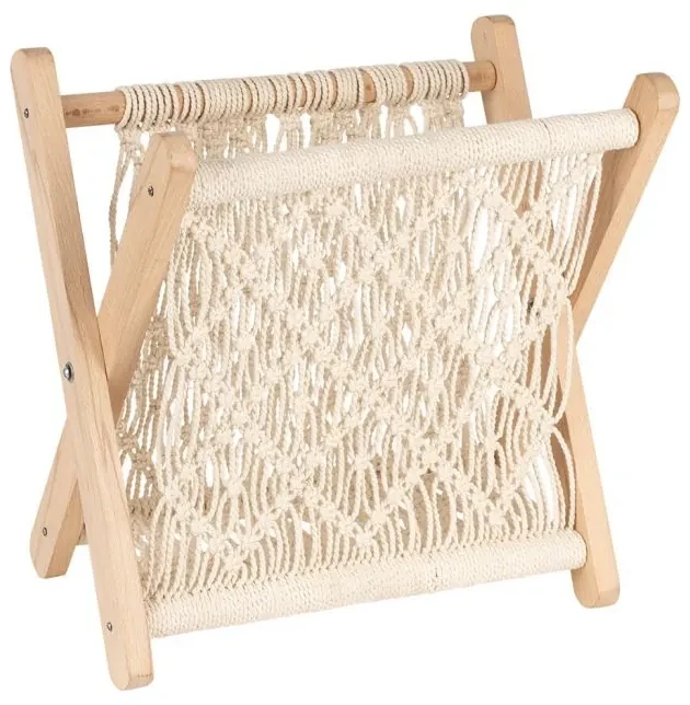Suport ziare si reviste Macrame 39x17x38 cm