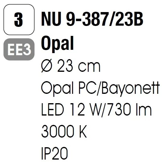Aplica LED perete sau tavan diametru 23cm, Nedo