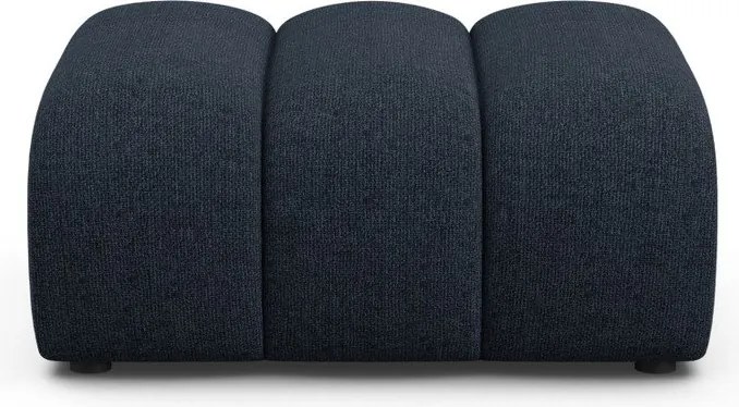 Taburet albastru închis cu tapițerie din chenille Lupine – Micadoni