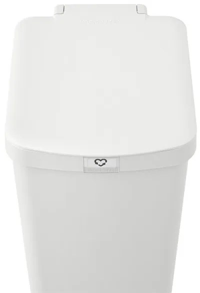 Coș cu pedală Brabantia StepUp 1005556, 40 L, Materiale ecologice, Deschidere mare, Gri deschis