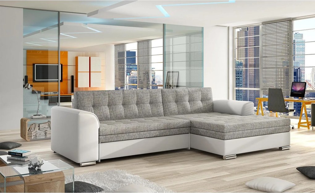 Colțar lemn masiv Extensibil Cali 270x165cm Personalizabil - Soft 17, Stânga