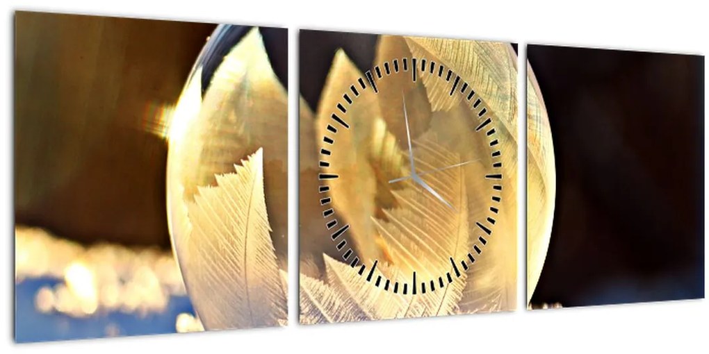 Tablou cu bulină înghețată (cu ceas) (90x30 cm)