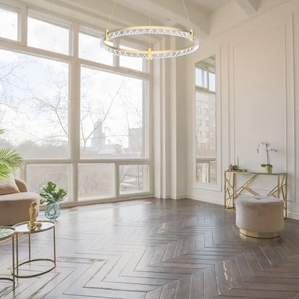 Lustră LED pe cablu ELEGANCE LED/36W/230V auriu