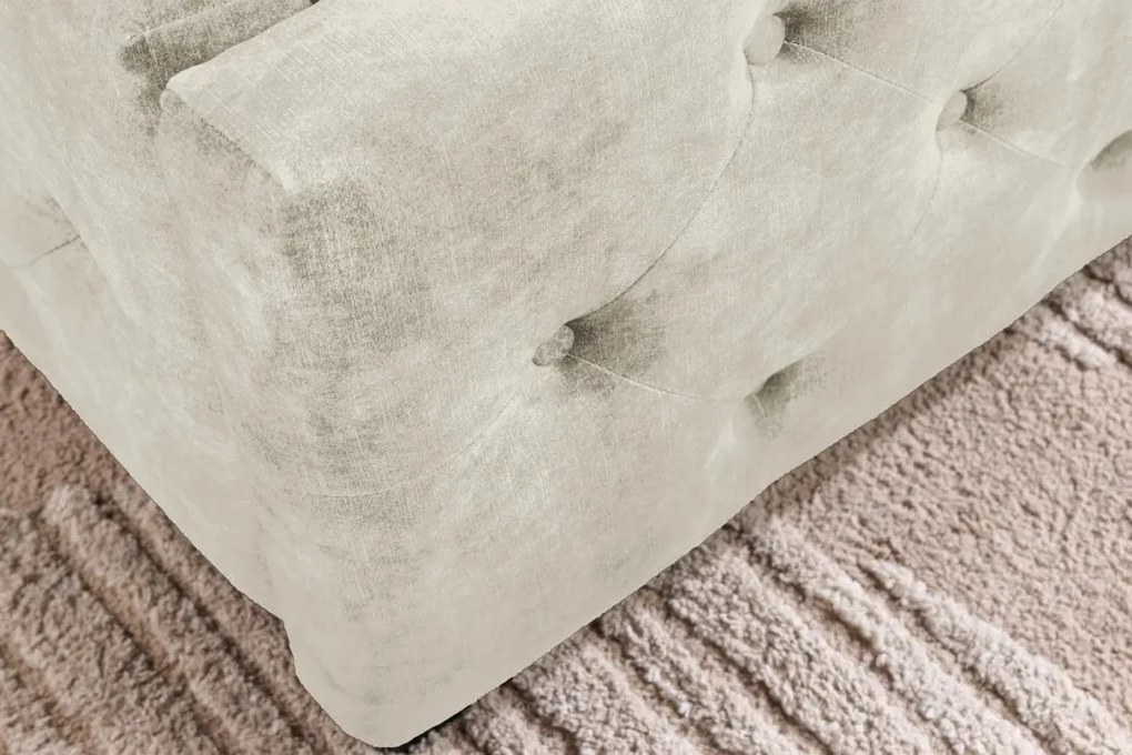 Pat PARIS 180x200cm catifea bej sampanie cu spatiu de depozitare