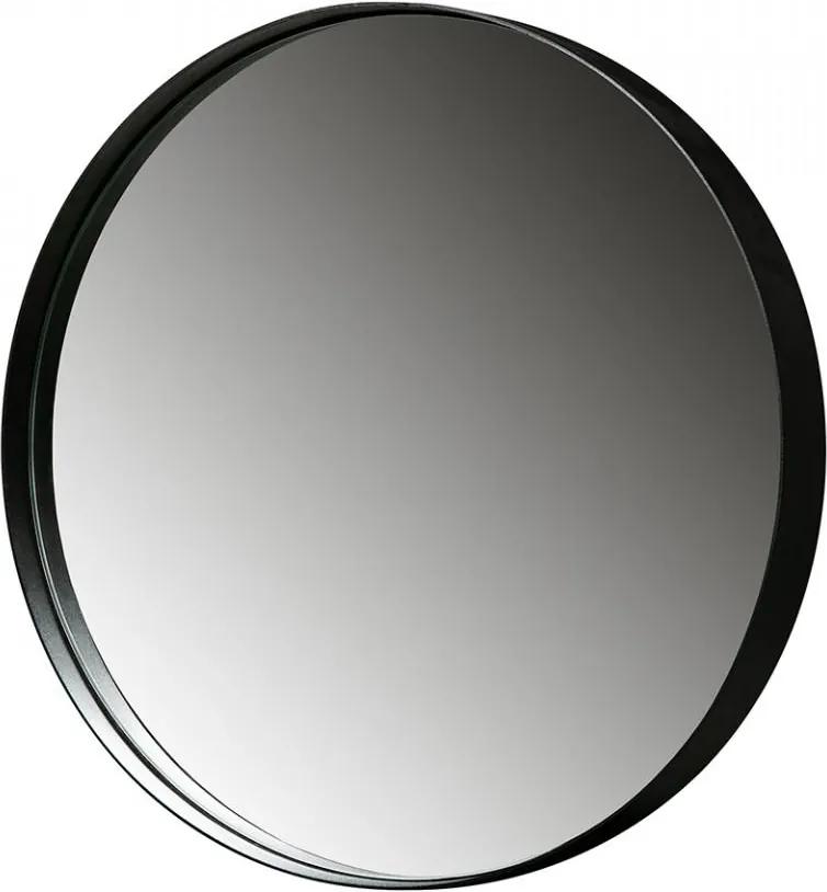 Oglinda rotunda neagra din metal 80 cm Doutzen
