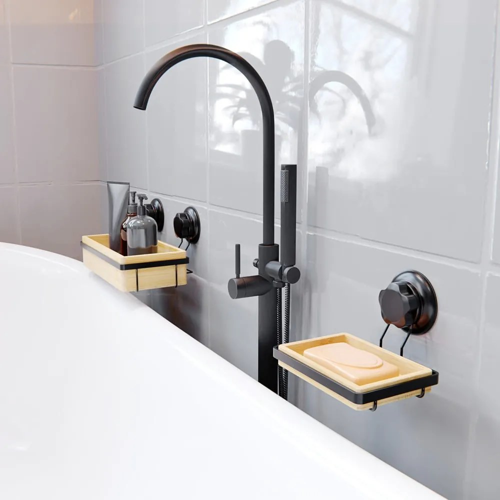 Raft din bambus autoadeziv pentru baie Compactor Bestlock SPA
