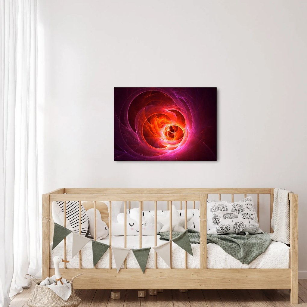 Tabloul modern cu abstracțiune roz (70x50 cm)