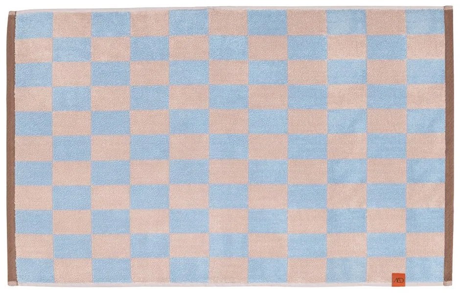 Covoraș de baie albastru/roz din bumbac organic 50x80 cm Retro – Mette Ditmer Denmark