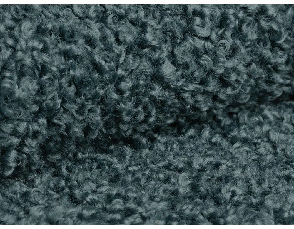 Taburet petrol cu tapițerie din țesătură bouclé Dia – Micadoni