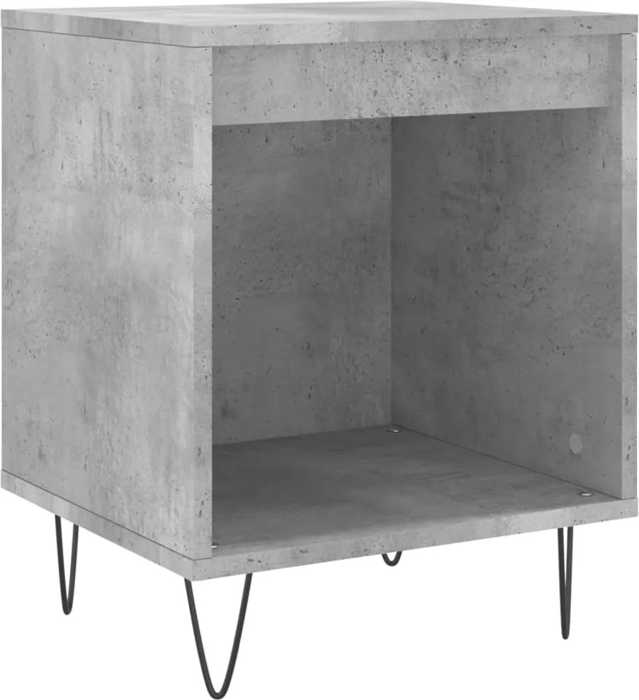 vidaXL Noptieră, gri beton, 40x35x50 cm, lemn compozit