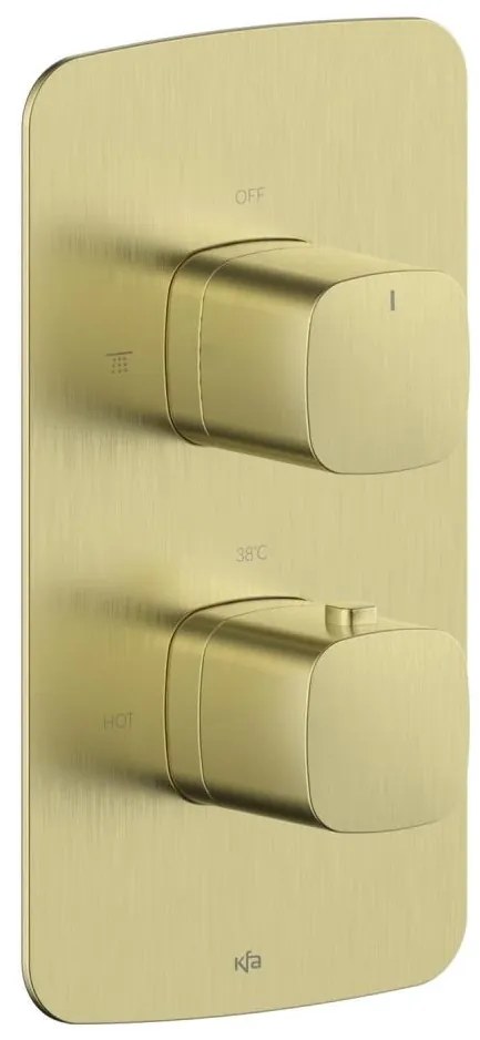 KFA Armatura MALAGA k. 5759-001-31 - Baterie termostatică pentru duș, pentru montaj încastrat, auriu