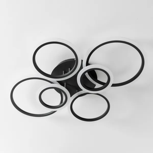 Lustră LED dimabilă aplicată Brilagi ORBITS LED/85W/230V 3000-6500K negru + telecomandă