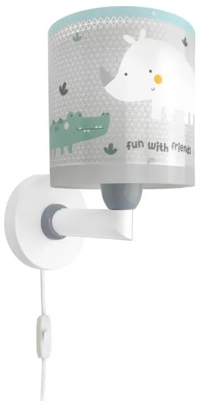 Dalber 60629 - Aplica de perete pentru copii RHICO AND CROCO 1xE27/15W/230V